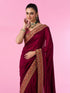 Mohey Wine Elegance Saree