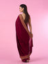 Mohey Wine Elegance Saree