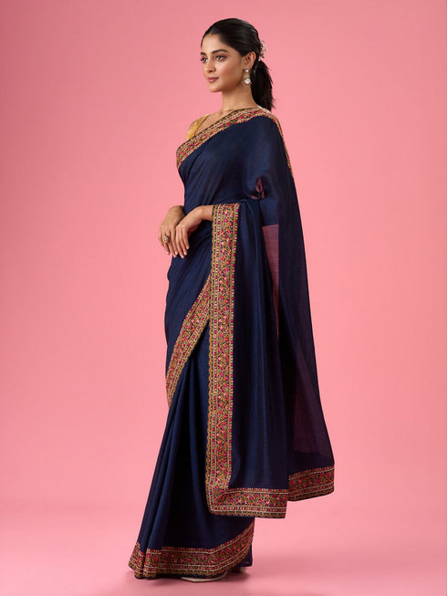 Mohey Indigo Blue Luminaire Saree