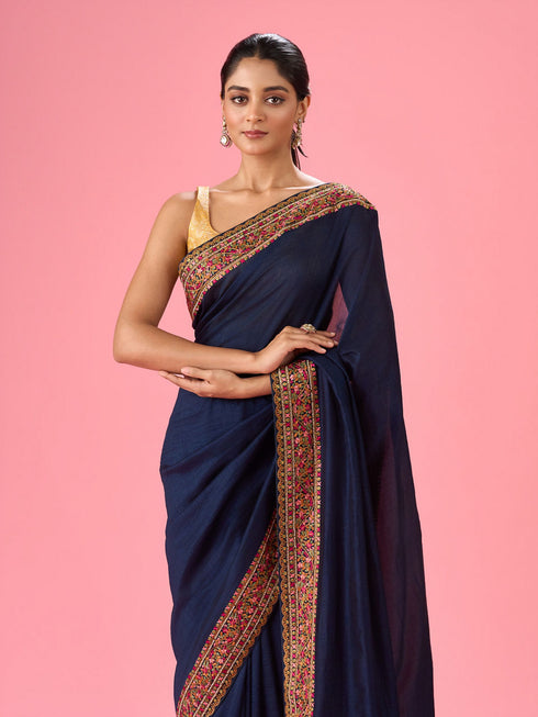 Mohey Indigo Blue Luminaire Saree
