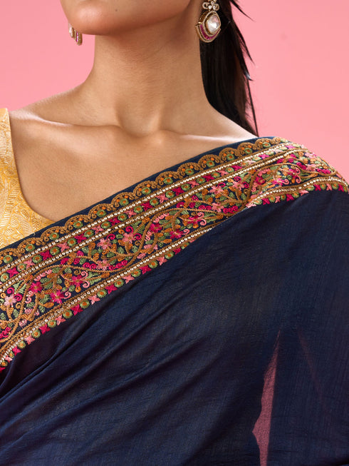 Mohey Indigo Blue Luminaire Saree