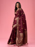 Mohey Sensational Wine Elegance Banarasi Saree