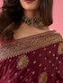 Mohey Sensational Wine Elegance Banarasi Saree