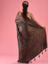 Mohey Enthralling Blue Banarasi Saree