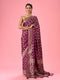 Mohey Enthralling Wine Banarasi Saree