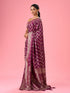 Mohey Enthralling Wine Banarasi Saree