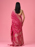 Mohey Radiant Pink Banarasi Saree