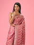 Mohey Dusty Pink Elegance Banarasi Saree