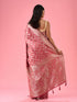 Mohey Dusty Pink Elegance Banarasi Saree