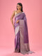 Mohey Elegant Purple Opulence Banarasi Saree