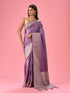 Mohey Elegant Purple Opulence Banarasi Saree