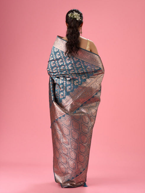 Mohey Regal Blue Extravagance Saree