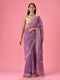 Mohey Elegant Purple Organza Saree