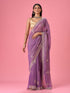 Mohey Elegant Purple Organza Saree