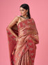 Mohey Radiant Blush Pink Banarasi Saree