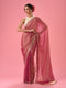 Mohey Pink Elegance Organza Saree