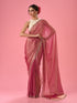 Mohey Pink Elegance Organza Saree
