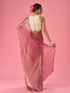 Mohey Pink Elegance Organza Saree