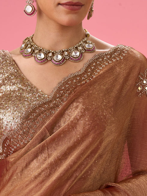 Mohey Gajree Pink Elegance Saree