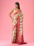 Mohey Dazzling Cream Banarasi Saree Ensemble