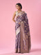 Mohey Purple Silk Saree with Weave Design