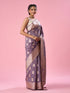 Mohey Purple Silk Saree with Weave Design