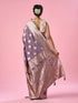 Mohey Purple Silk Saree with Weave Design