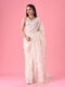 Mohey Cream Elegance Organza Saree