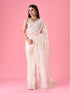 Mohey Cream Elegance Organza Saree