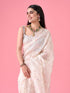 Mohey Cream Elegance Organza Saree