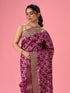 Mohey Elegant Wine Saree