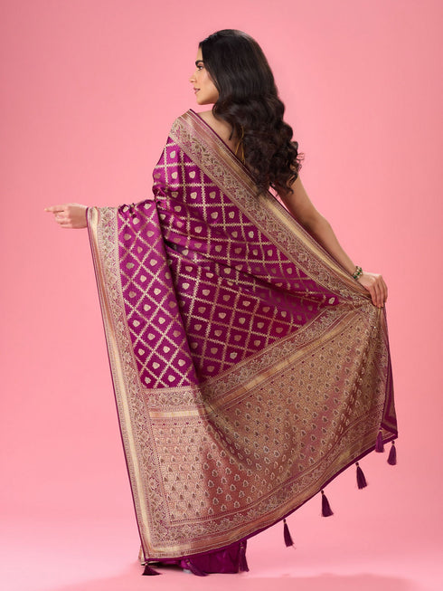 Mohey Wine Extravaganza Banarasi Saree