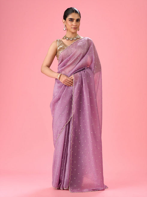 Mohey Royal Purple Elegance Saree