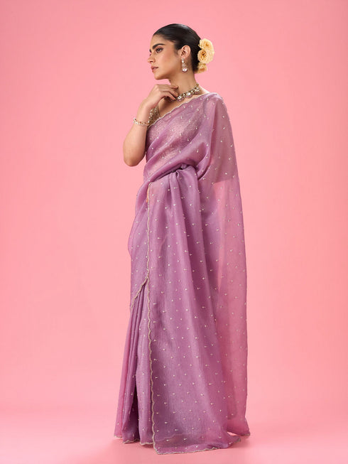 Mohey Royal Purple Elegance Saree
