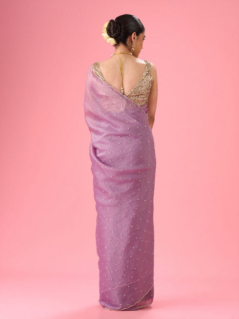 Mohey Royal Purple Elegance Saree