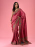 Mohey Artistic Pink Saree