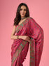 Mohey Artistic Pink Saree