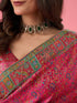 Mohey Artistic Pink Saree