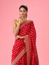 Mohey Ravishing Red Georgette Bridal Saree