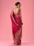 Mohey Lush Georgette Rani Pink Saree
