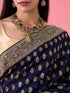 Mohey Indigo Blue Elegance Georgette Saree