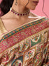 Mohey Cream Banarasi Saree