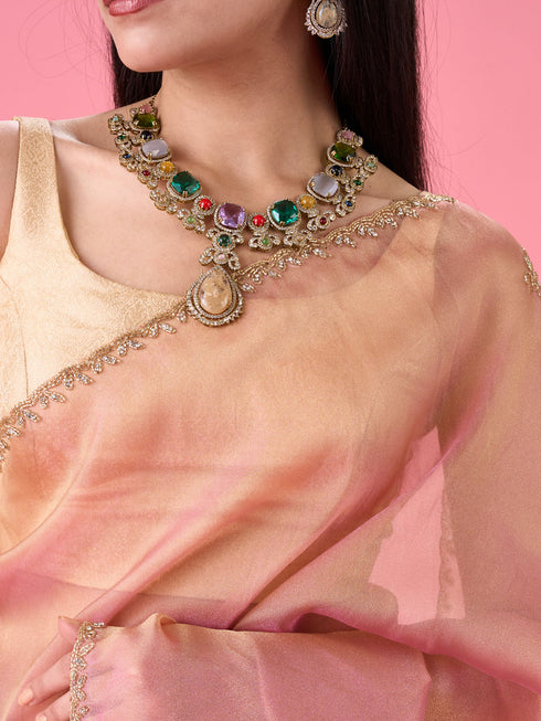 Mohey Radiant Pink Organza Saree