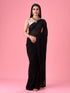 Mohey Elegant Black Georgette Saree