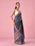 Mohey Grey Silk Saree with Stone Work