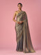 Mohey Grey Organza Saree with Cutdana Work