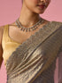 Mohey Grey Organza Saree with Cutdana Work