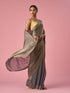 Mohey Grey Organza Saree with Cutdana Work