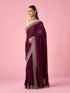 Mohey Wine Chinon Saree with Stone Work