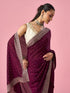 Mohey Wine Chinon Saree with Stone Work